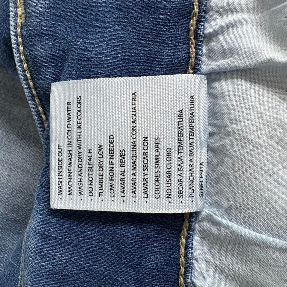 KanCan Curvy High Rise Flare Jeans Medium Wash Raw Hem Blue Womens Size 15/32 - Picture 10 of 10